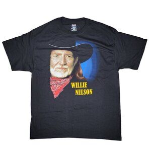 Willie Nelson 2019 Winter Tour T-Shirt XL Hanes Beefy-T 100% Cotton Black collec